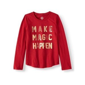 Red “Make Magic Happen” Long Sleeve